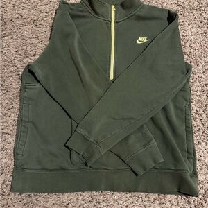 Nike Men's Olive Zip-Up Sweater